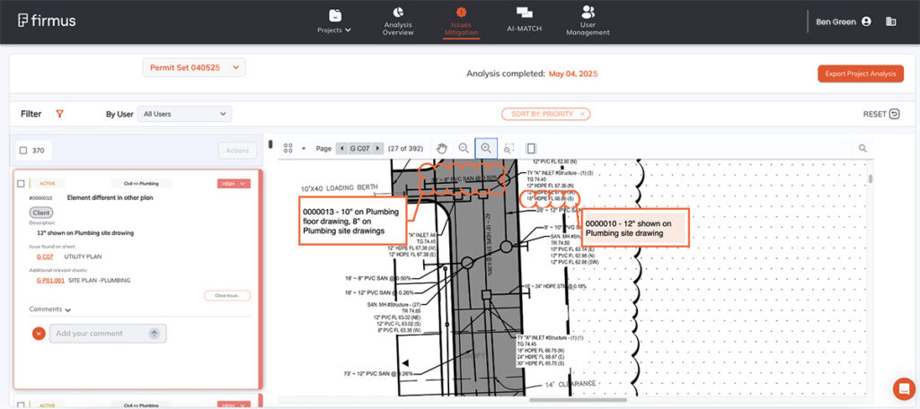Firmus AI Issue Detection and Markups