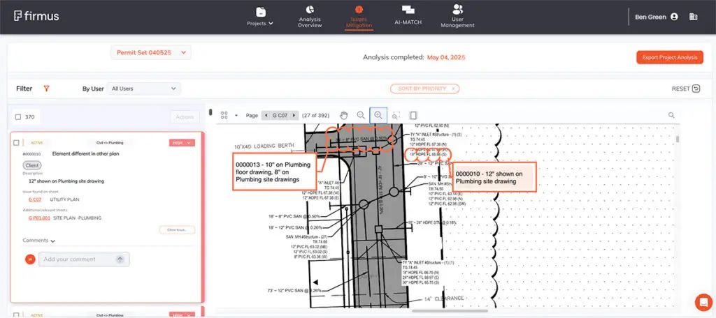 Firmus AI Issue Detection and Markups